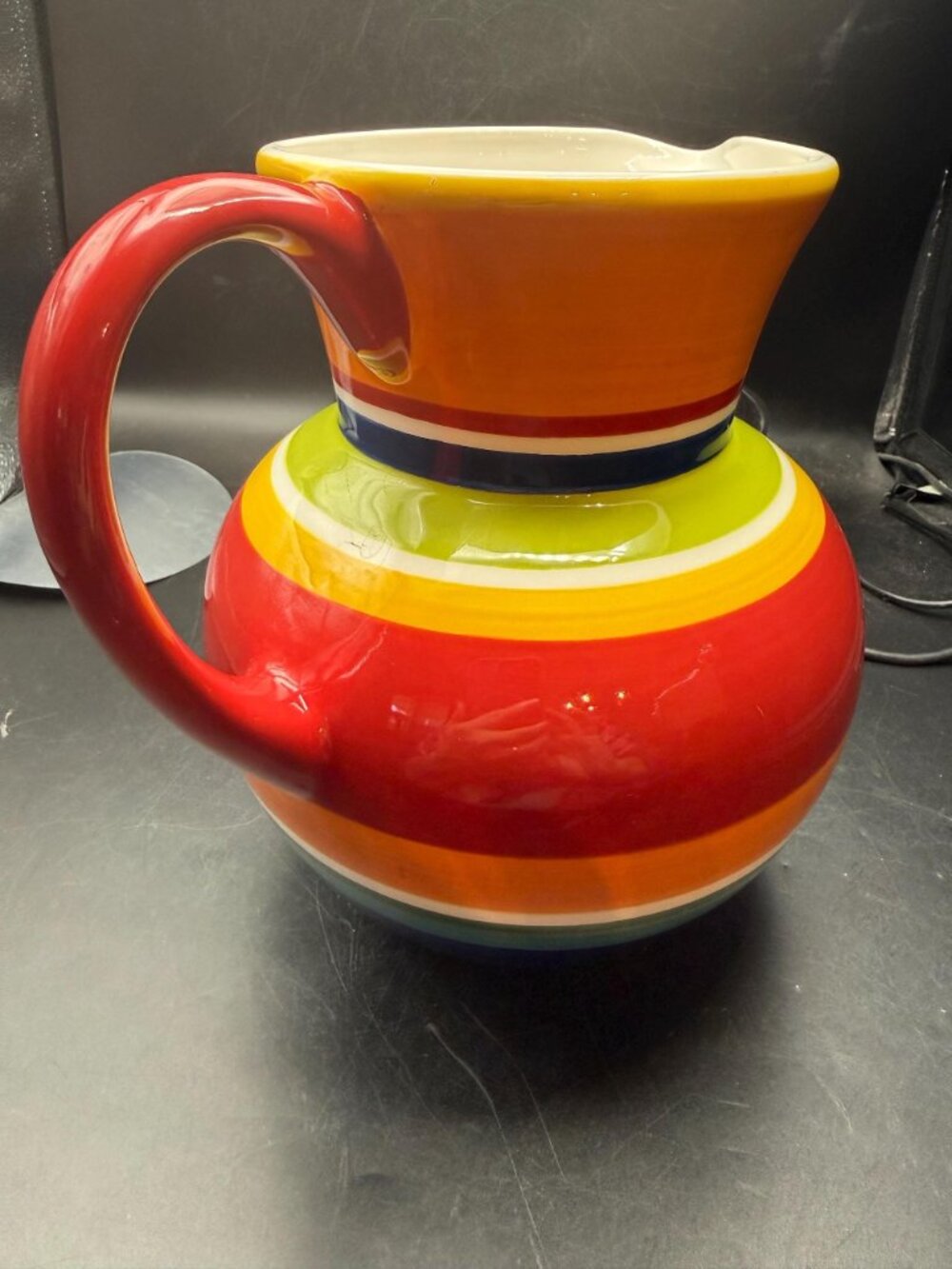 Pier 1 Colorful Pitcher - Picture 4 of 6